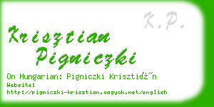 krisztian pigniczki business card